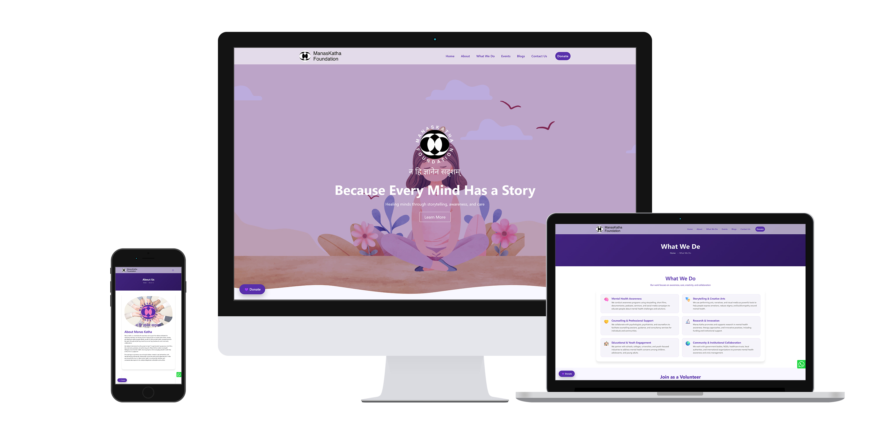 Portfolio Project | Manaskatha Foundation Website 